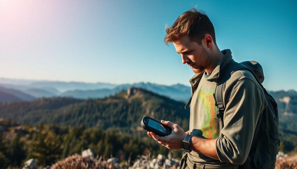 Digitale Kartierung Wildnis mit GPS-Navigation