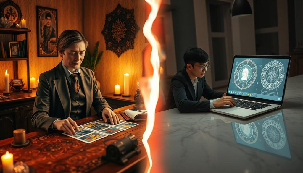 Digitale Tarot-Beratung im Vergleich zur klassischen Tarot-Lesung