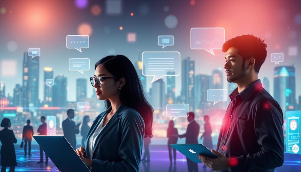 Digitale soziale Verbindungen in virtuellen Gemeinschaften