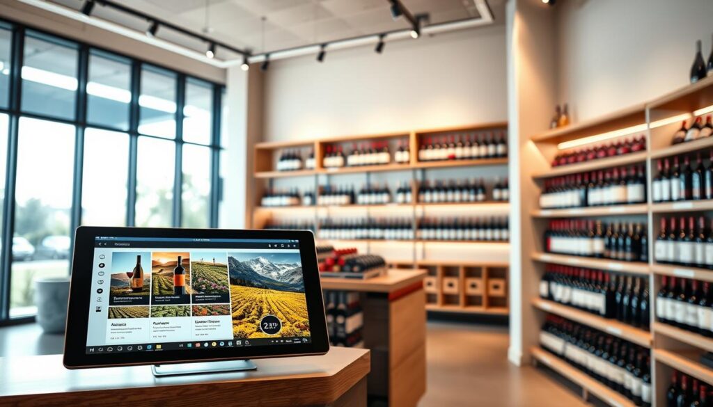 Digitaler Weinberater im modernen Weinhandel