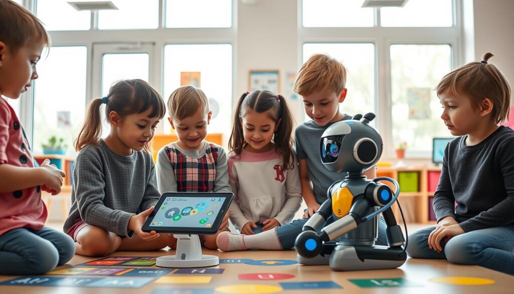 Digitales Lernen Kinder mit künstlicher Intelligenz im Alltag