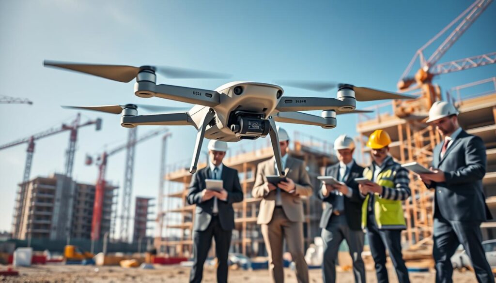 Drohnen Bauüberwachung mit KI-Bildanalyse