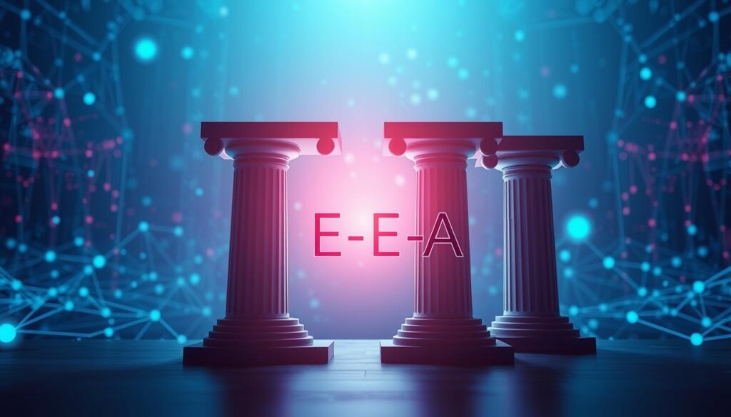 E-E-A-T Säulen für KI-Sichtbarkeit und Expertise