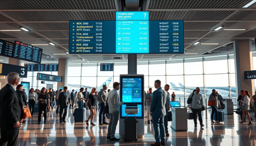 Echtzeit-Reiseassistent Flugverspätung und Planänderungen