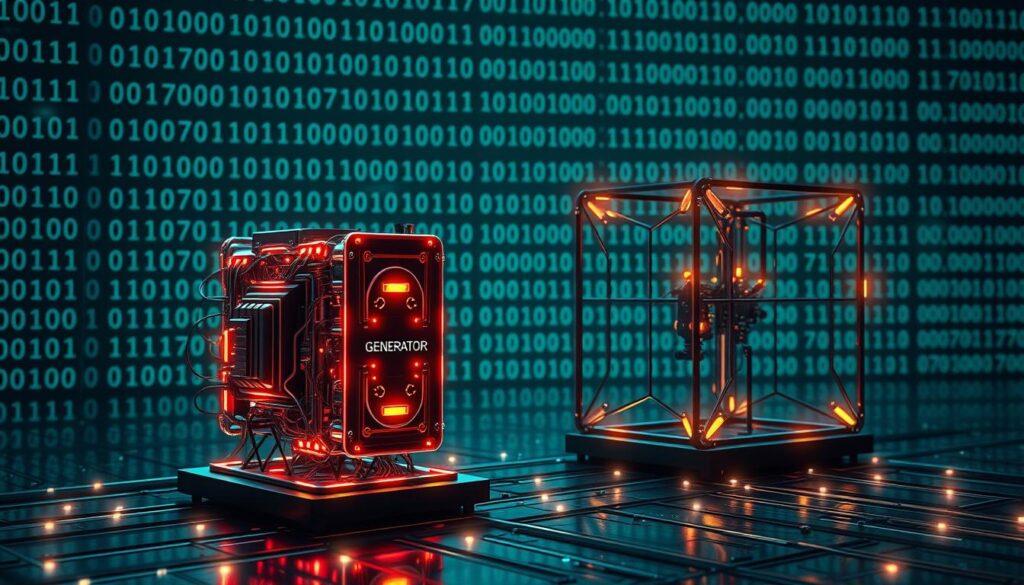 Generator und Diskriminator in der GAN-Architektur