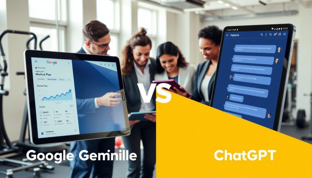 Google Gemini Fitness Tool Vergleich mit ChatGPT