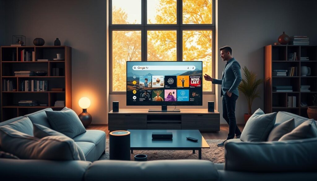 Google TV mit Gemini-Funktionen für natürliche Sprachbefehle und intelligente Bildanpassung