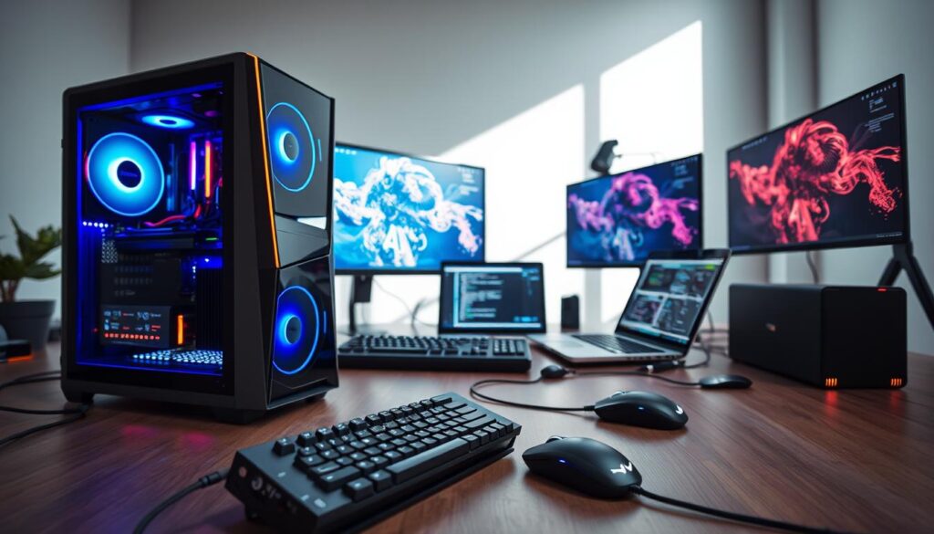 Hardware-Setup für KI-Bildgenerierung mit leistungsstarker Grafikkarte