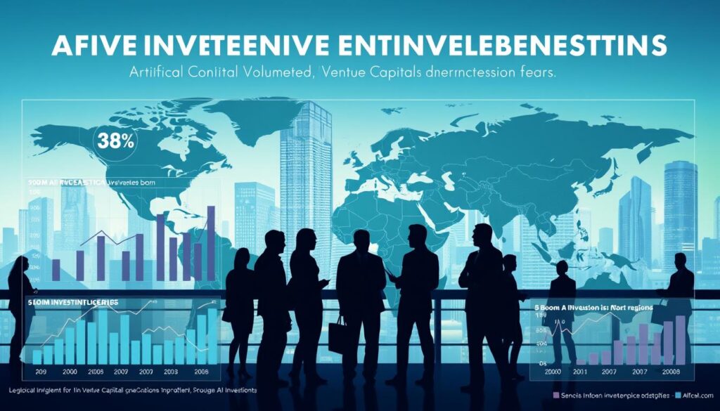 Investitionsvolumen KI weltweit und Venture Capital Verteilung