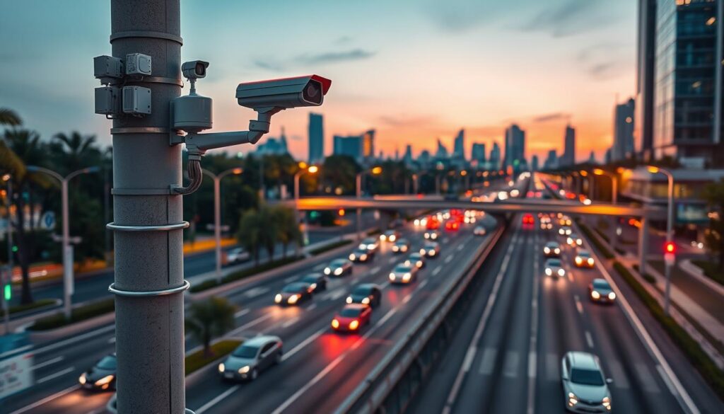 IoT Sensoren und Verkehrskameras zur Verkehrsdatenerfassung