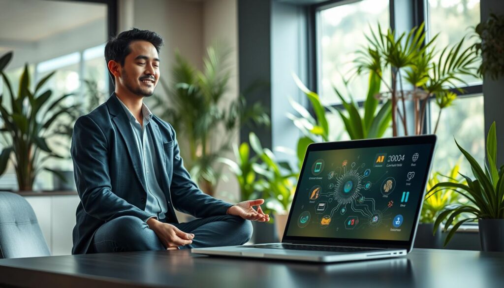 KI Achtsamkeit und digitale Wellness für Stressabbau