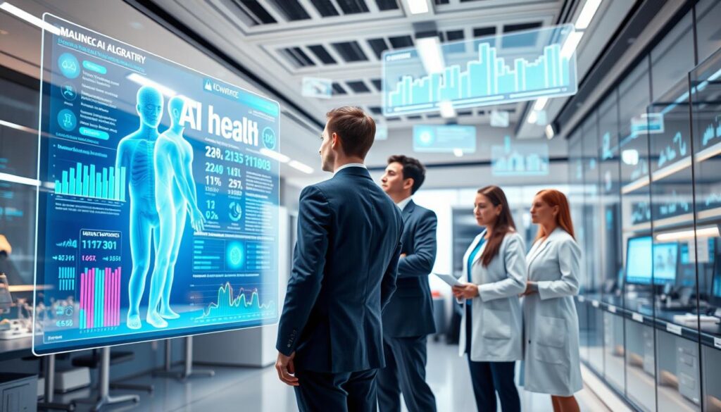 KI Algorithmen analysieren Gesundheitshistorie und erstellen personalisierte Empfehlungen