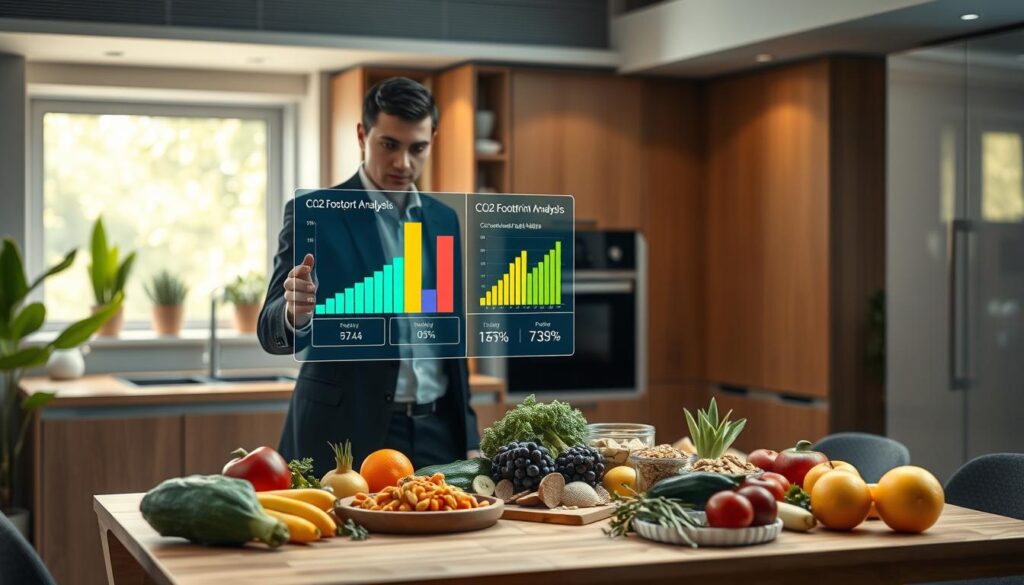 KI-Analyse CO2-Fussabdruck Lebensmittel Nachhaltigkeits-Reporting KI-Analyse CO2-Fussabdruck Lebensmittel Nachhaltigkeits-Reporting