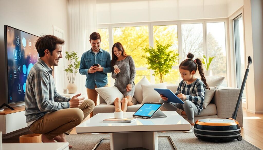 KI Anwendungen Familie in modernen Haushalten