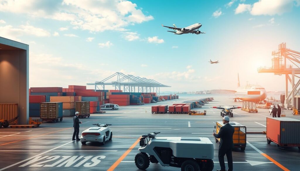 KI-Anwendungen Häfen Flughäfen Logistikzentren Automation