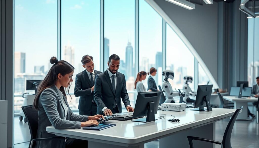 KI Automatisierung Arbeitsplätze in verschiedenen Branchen