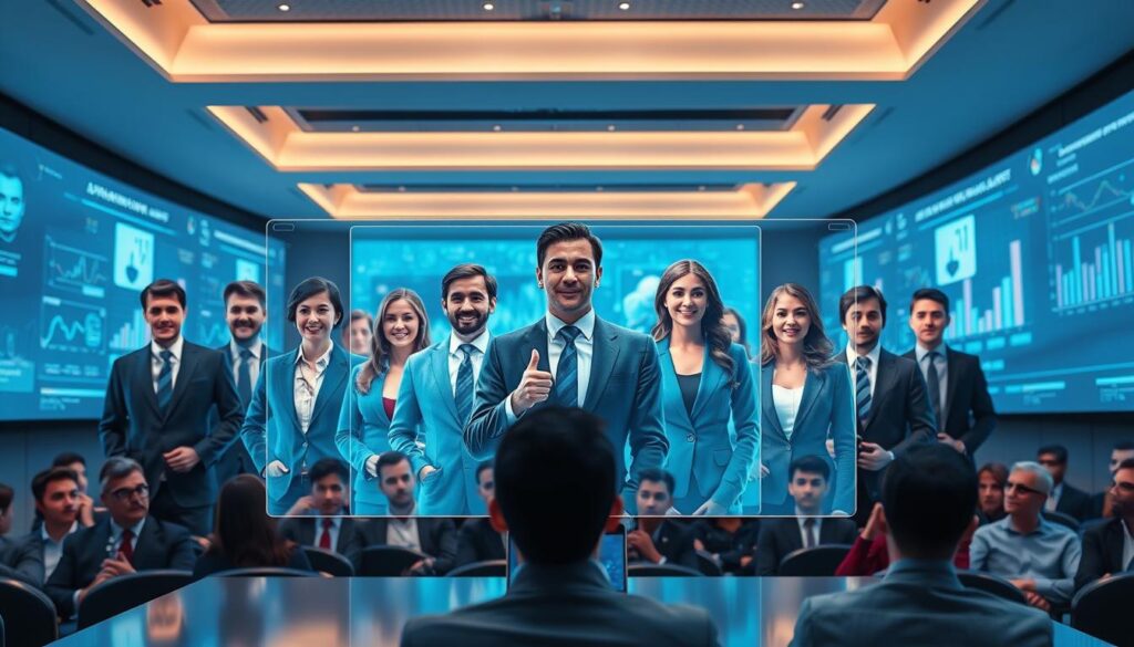 KI Avatar Präsentation mit virtuellen Sprechern