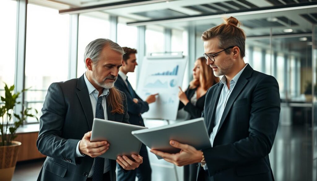 KI-Beratung Freelancer bei der Beratung eines Unternehmens