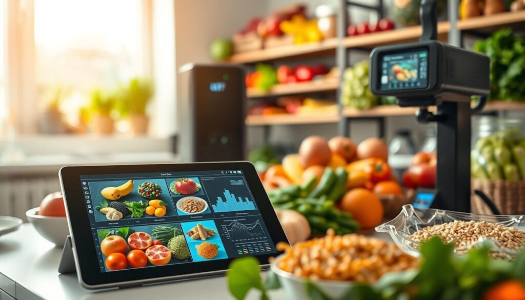 KI-Bilderkennungssystem automatisierte Nahrungsmittelanalyse Fotografie