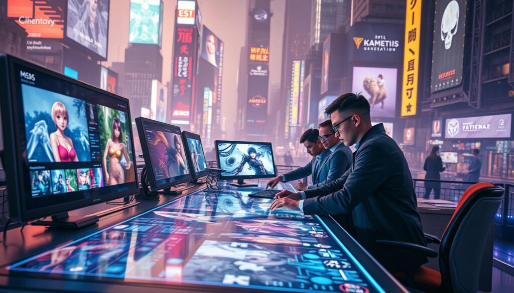 KI-Bildgenerator mit verschiedenen künstlerischen Stilen wie Malerei, Anime und Cyberpunk KI-Bildgenerator mit verschiedenen künstlerischen Stilen wie Malerei, Anime und Cyberpunk