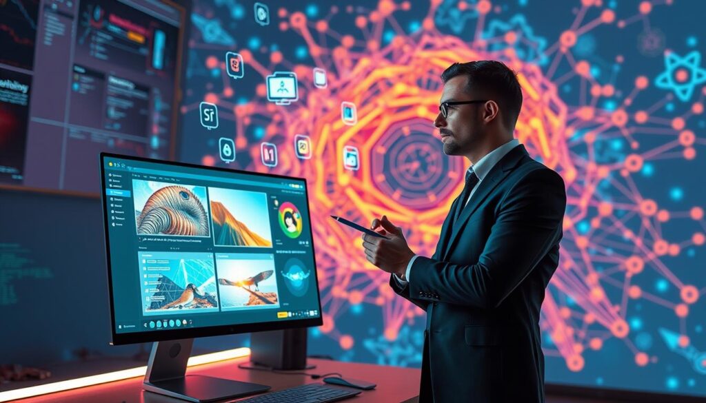 KI-Bildgenerierung Prozess mit generativer KI und Bildtoken