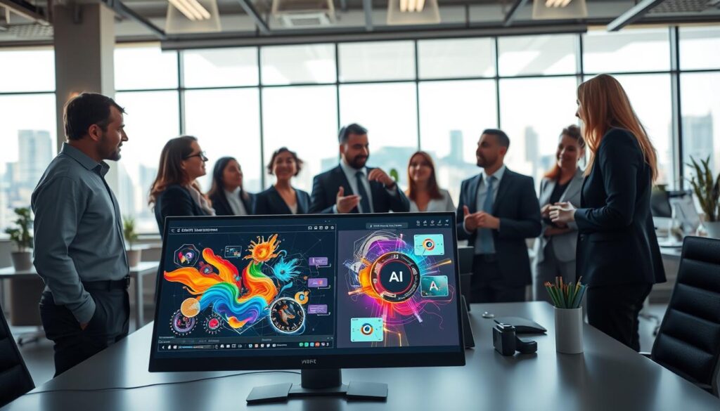 KI-Bildgenerierung für visuelle Inhalte am Künstliche Intelligenz Arbeitsplatz