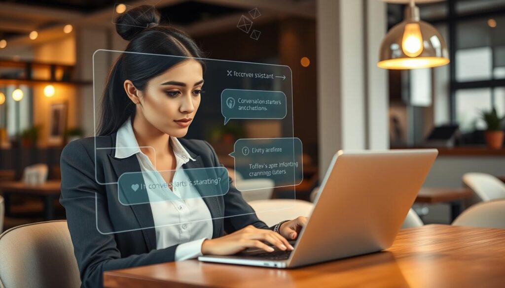 KI Dating Assistent beim Verfassen von Flirtnachrichten