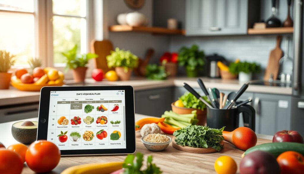 KI Ernährungsplan für vegane Tagespläne