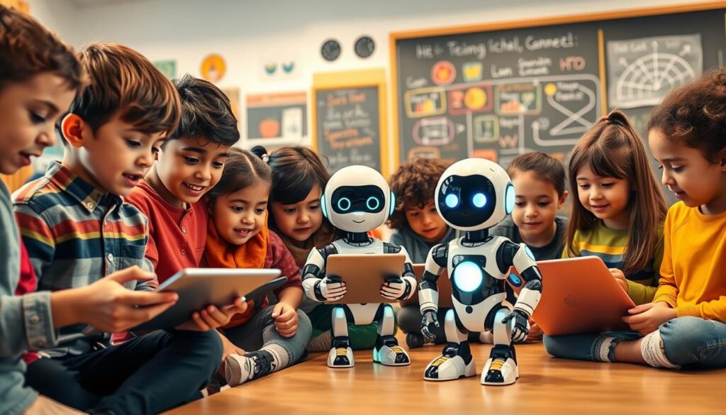 KI Lernhilfe Kinder beim interaktiven Lernen