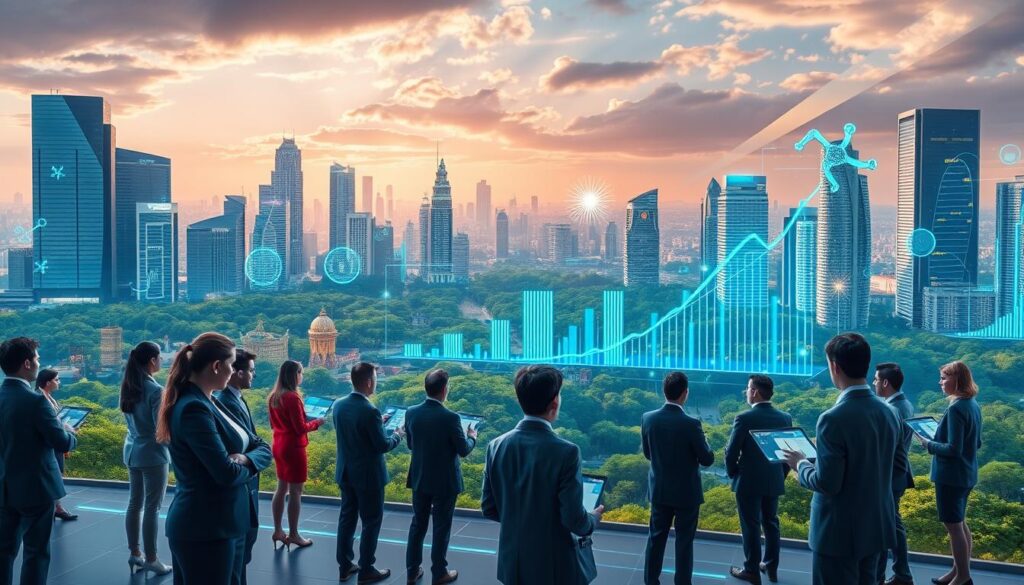 KI Marktentwicklung und exponentielles Wachstum in der digitalen Wirtschaft