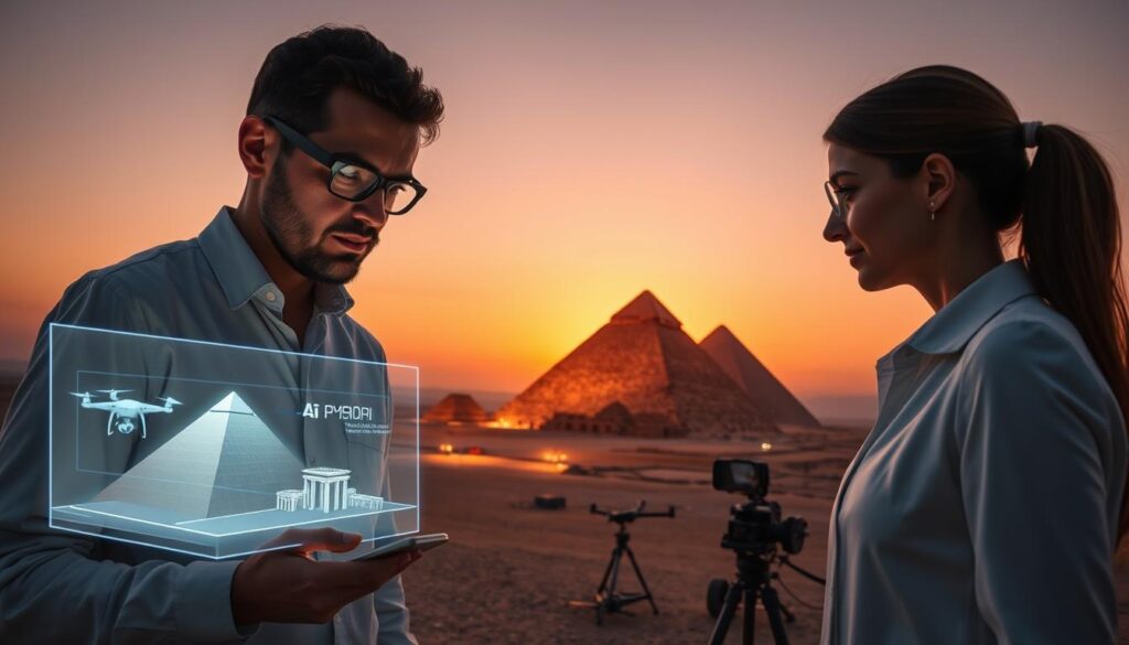 KI Pyramidenforschung Zusammenarbeit Wissenschaft Technologie