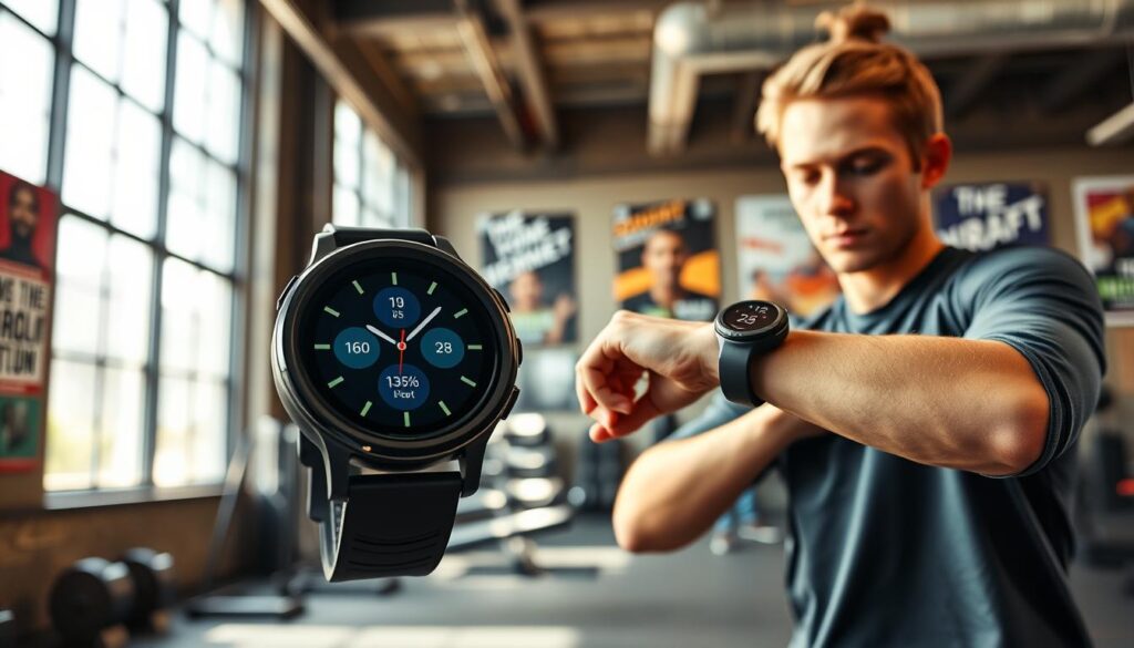 KI Smartwatch mit Trainingscoach und Herzfrequenzvariabilität Analyse