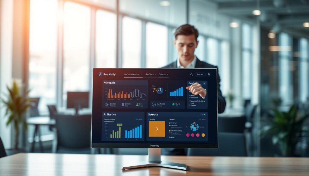 KI-Suchmaschine Perplexity Interface