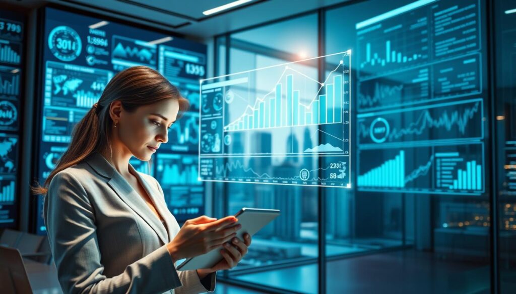 KI-Systeme analysieren Markt- und Technologietrends in großen Datenmengen