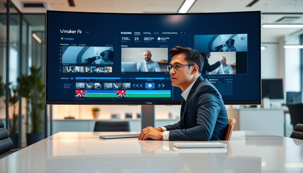 KI Videobearbeitungssoftware Vmaker AI für automatische Untertitel