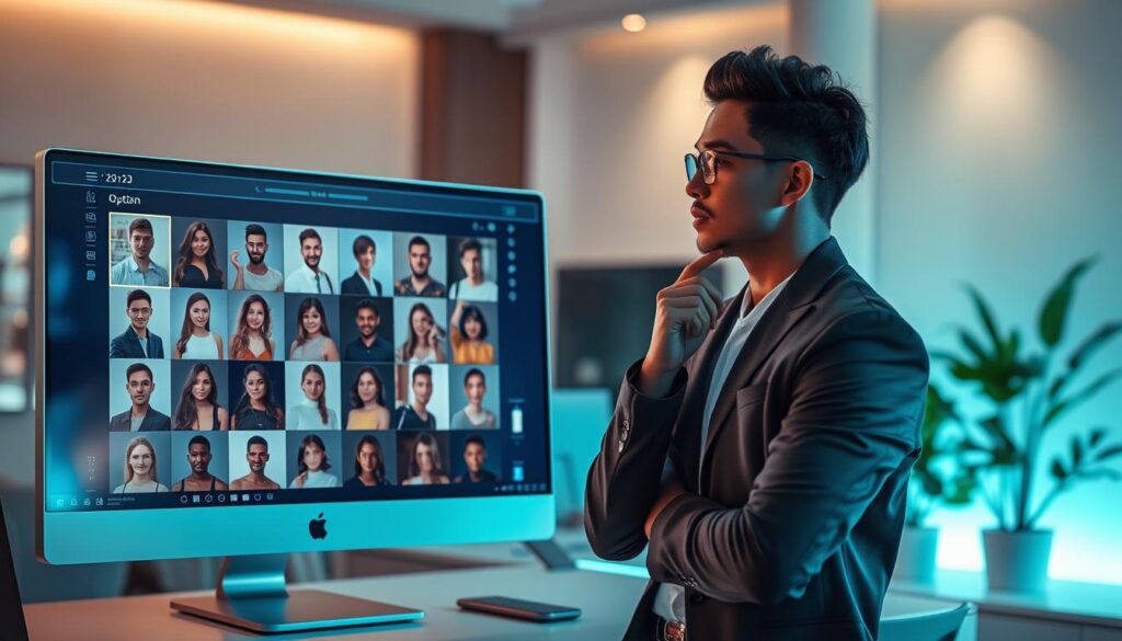 KI analysiert Fotogalerie und optimiert Profilbilder