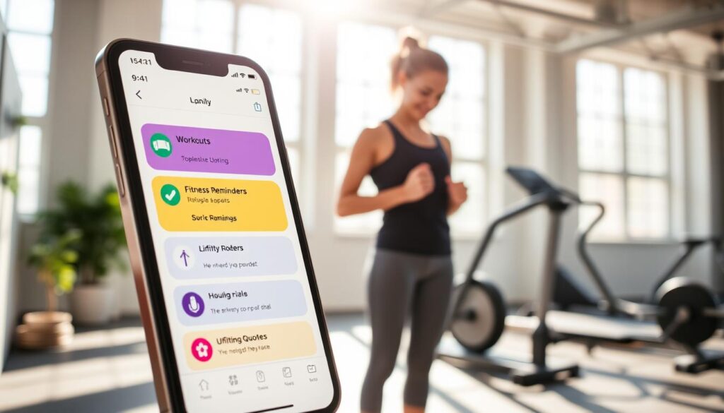 KI-gestützte App Erinnerungen motivierende Nachrichten Workouts