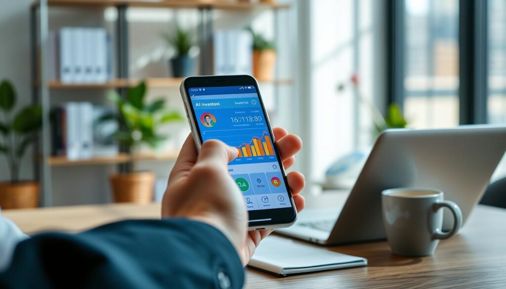 KI-gestützte Geldanlage mit Smartphone-Apps zur Verwaltung privater Finanzen
