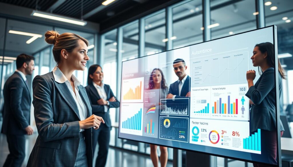 KI-gestützte Präsentation mit automatischen Designelementen