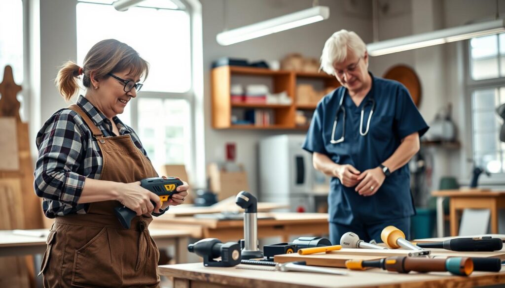 KI sichere Berufe Handwerk Pflege