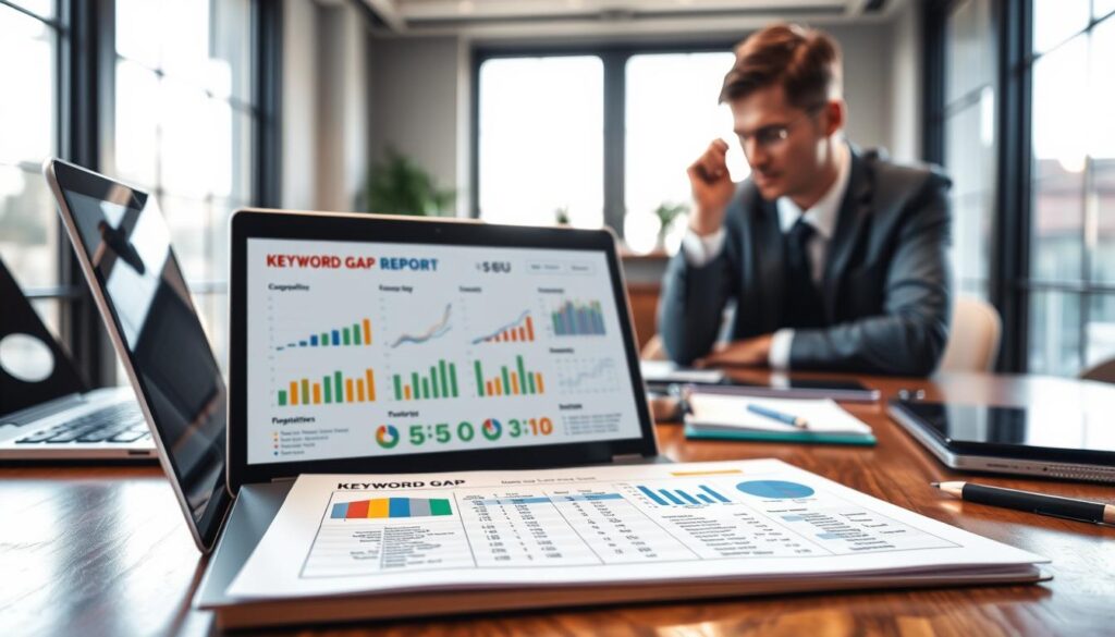 Keyword Gap Report für SEO Konkurrenzanalyse und Ranking-Vergleich