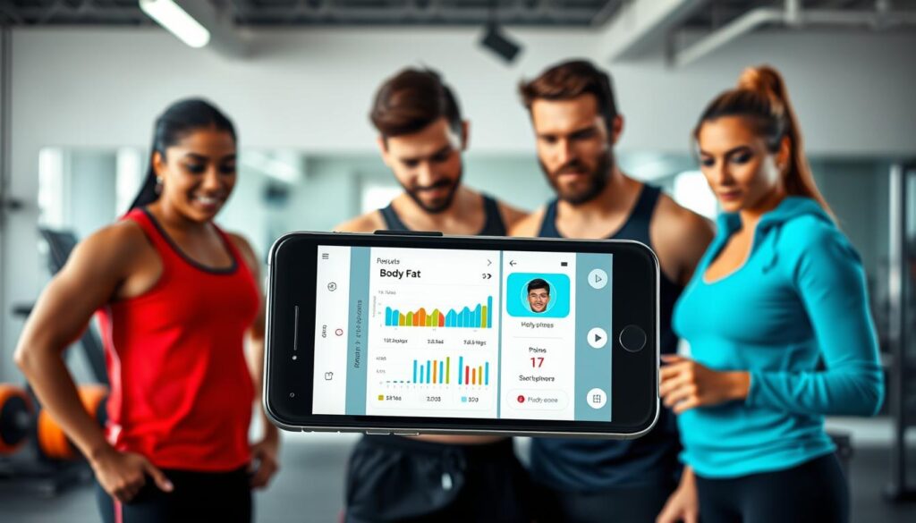 Körperfettanalyse mit Fitness App durch Foto-Upload