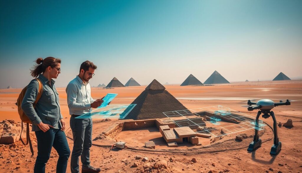 Künstliche Intelligenz Archäologie bei der Pyramidenforschung
