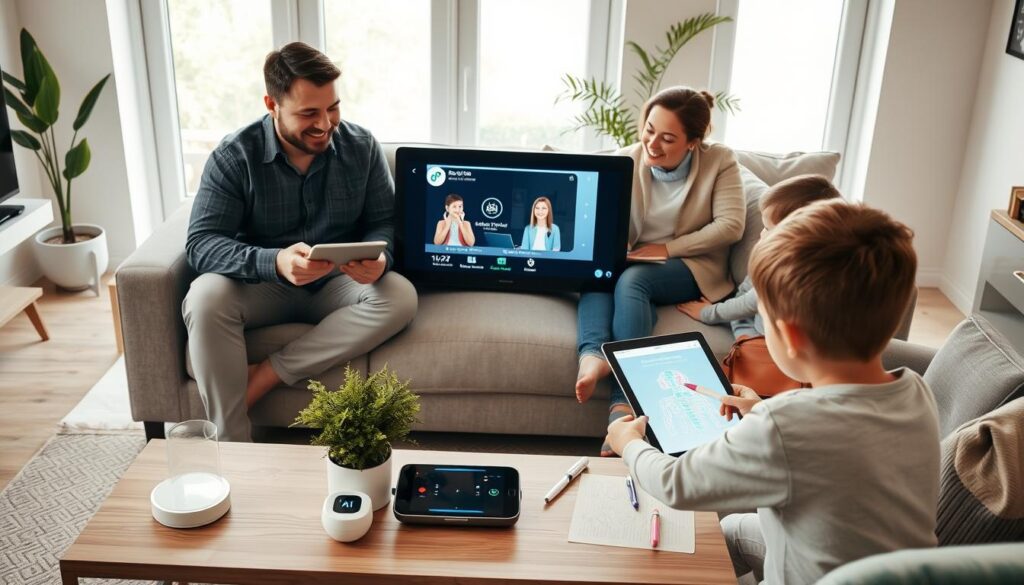 Künstliche Intelligenz Familie im Alltag