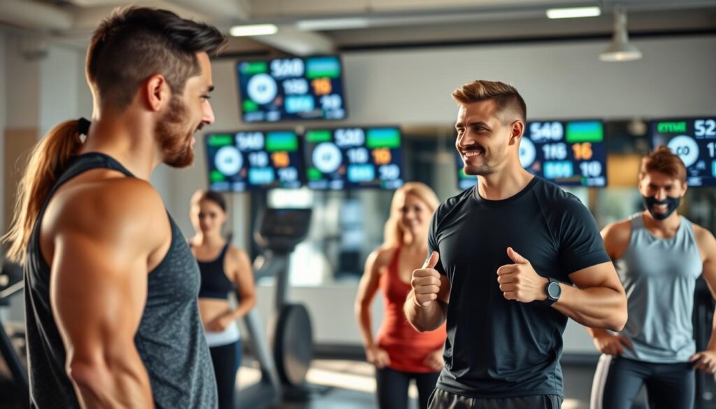 Menschliche Expertise Fitness Coach Beobachtung
