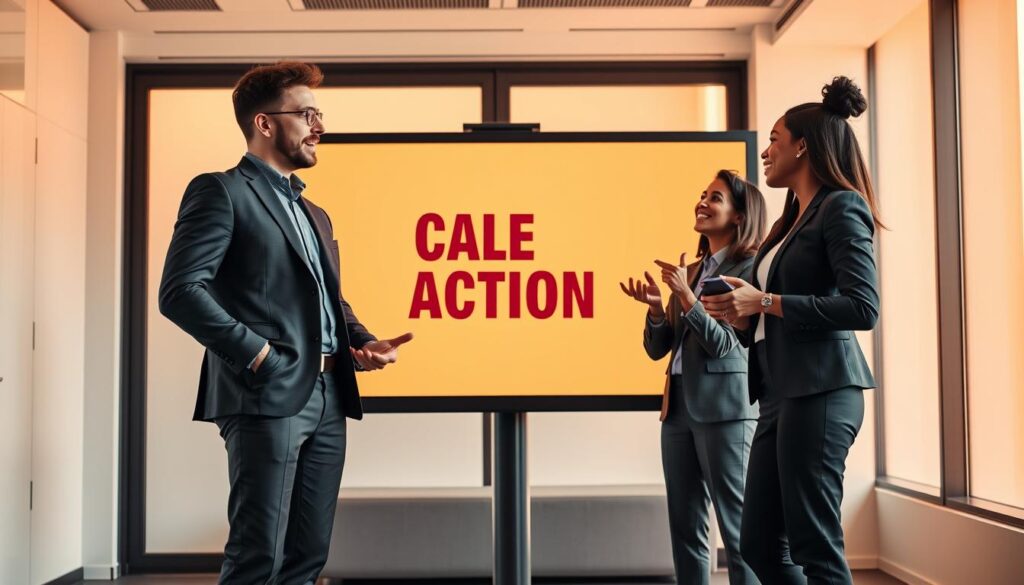 Präsentation optimieren KI Call-to-Action Folien