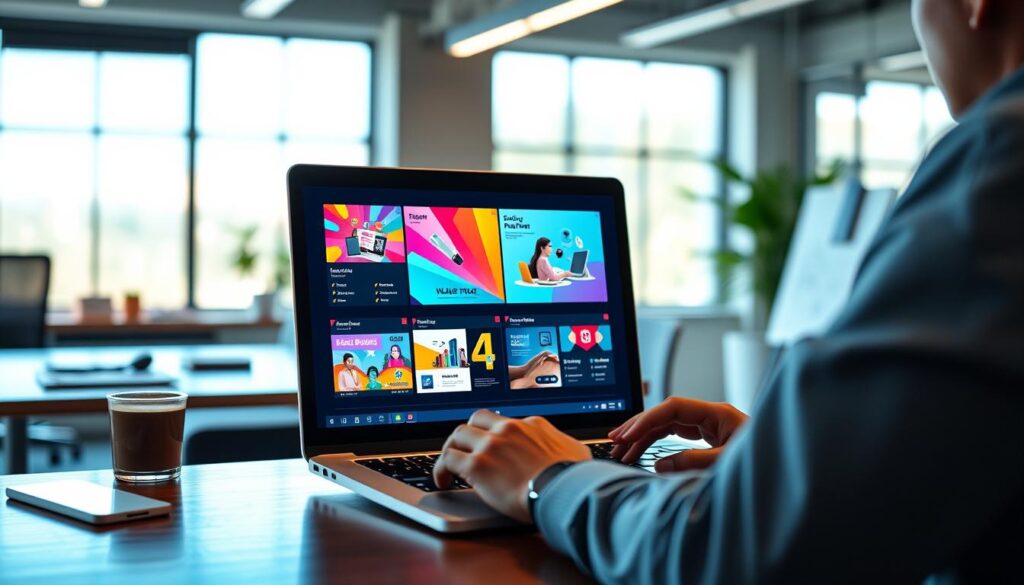 Präsentationsdesign KI mit Slidesgo Vorlagen