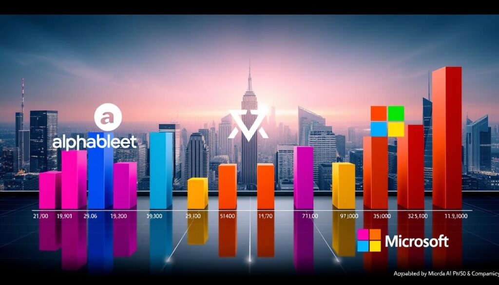 Quartalszahlen Vergleich Alphabet Meta Microsoft KI-Investitionen