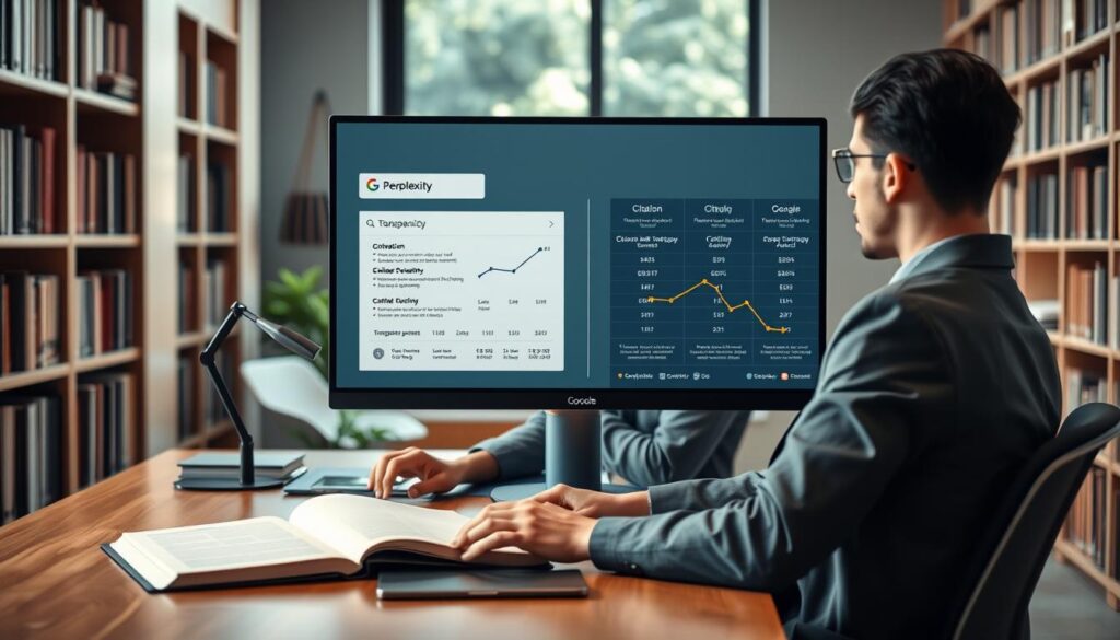 Quellenangaben KI Vergleich Perplexity Google