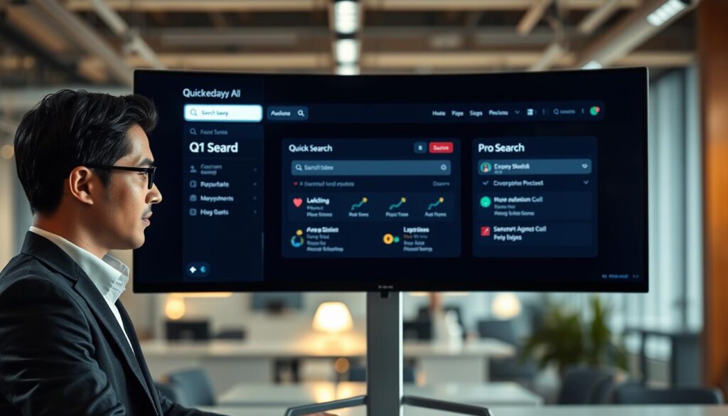 Quick Search und Pro Search Funktionen in Perplexity AI